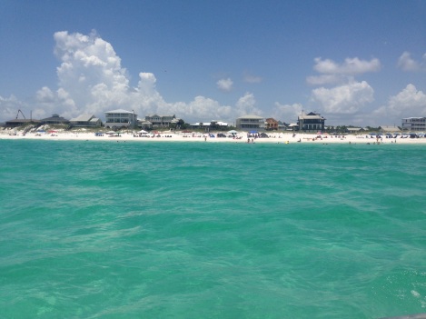 The water was as clear as I've ever seen it at Seagrove Beach on 30-A. I spent 10 days there in July at my father-in-law's condo, a few days with girlfriends, a few days with the husband and son, and a few days with my sister-in-law. 